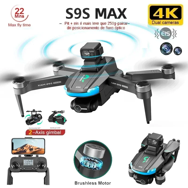 НОВЫЙ S9S MAX MINI Drone 4K 2- – обзор и цена Drone Gimbal